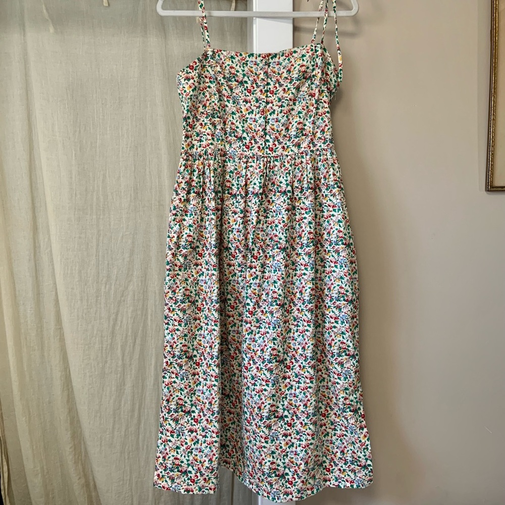 People Tree UK floral cotton midi dress